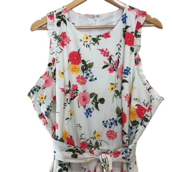 Gal Meets Glam Beverly Floral Crop Jumpsuit Size 16 NEW - Picture 6 of 10